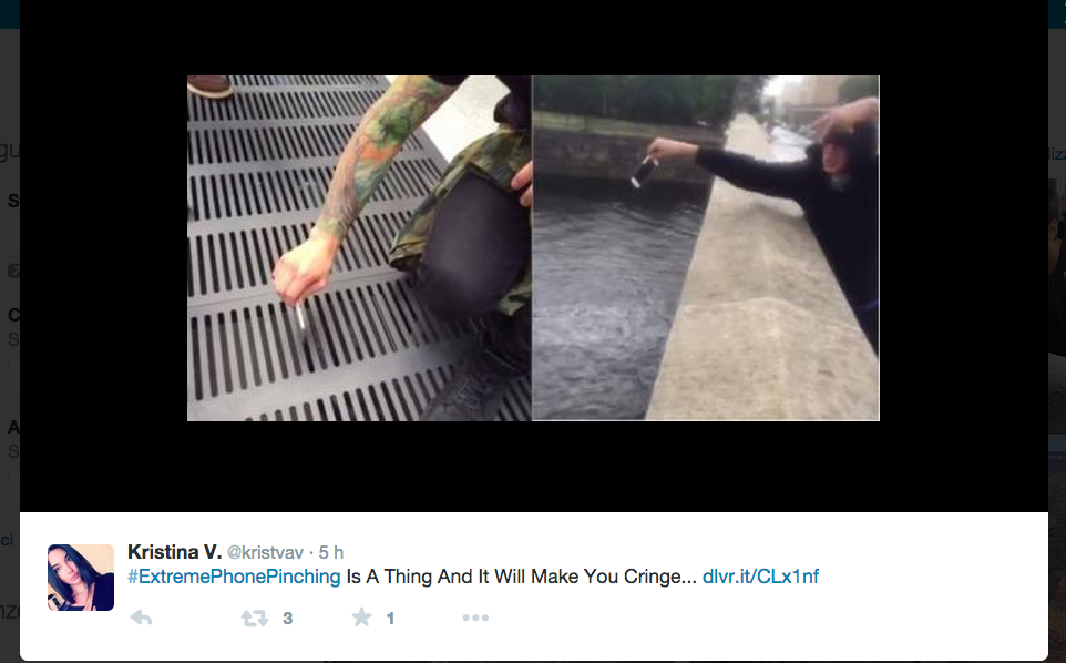 Extreme Phone Pinching, quando gli smartphone rischiano la vita Extreme Phone Pinching, quando gli smartphone rischiano la vita