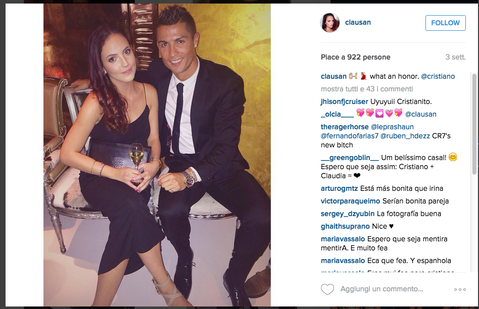 La nuova fiamma di Cristiano Ronaldo è una modella spagnola