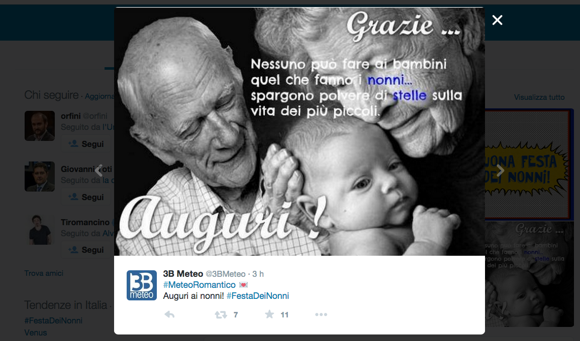 La festa dei nonni vista da Twitter