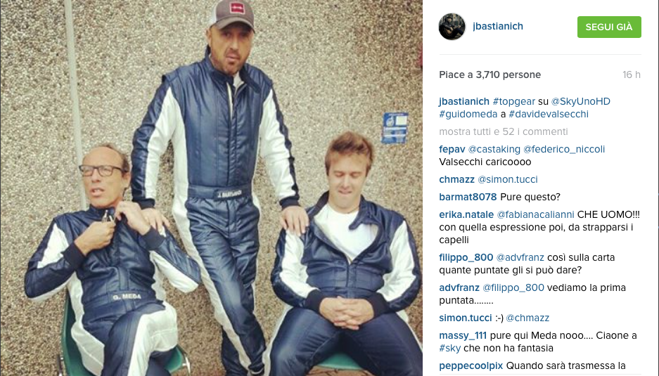 Top Gear Italia: il terzo conduttore è il pilota Davide Valsecchi