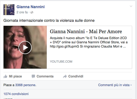 Giornata internazionale contro la violenza sulle donne, la solidarietà è vip Giornata internazionale contro la violenza sulle donne, la solidarietà è vip
