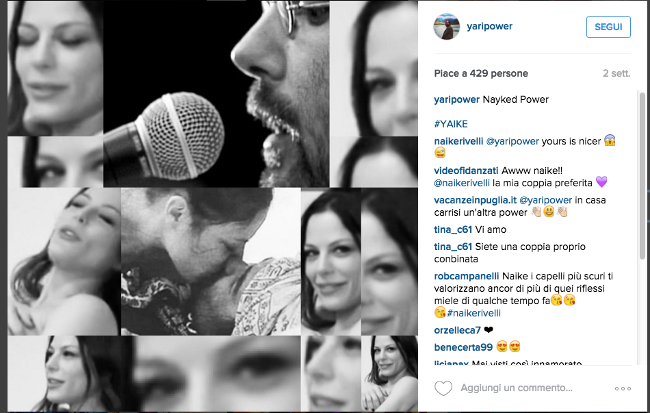 Yari Carrisi e Naike Rivelli: storia d’amore al capolinea Yari Carrisi e Naike Rivelli: storia d’amore al capolinea