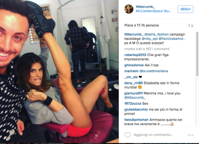 Elisabetta Canalis, modella ad un mese dal parto