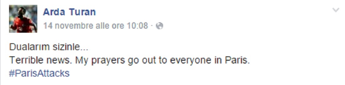 Strage di Parigi: la solidarietà dei calciatori musulmani alle vittime Strage di Parigi: la solidarietà dei calciatori musulmani alle vittime