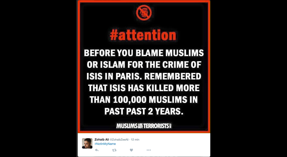 #NotInMyName: via Twitter la condanna dei musulmani alla strage di Parigi #NotInMyName: via Twitter la condanna dei musulmani alla strage di Parigi