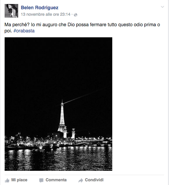 #PrayforParis, la solidarietà laica dello showbiz