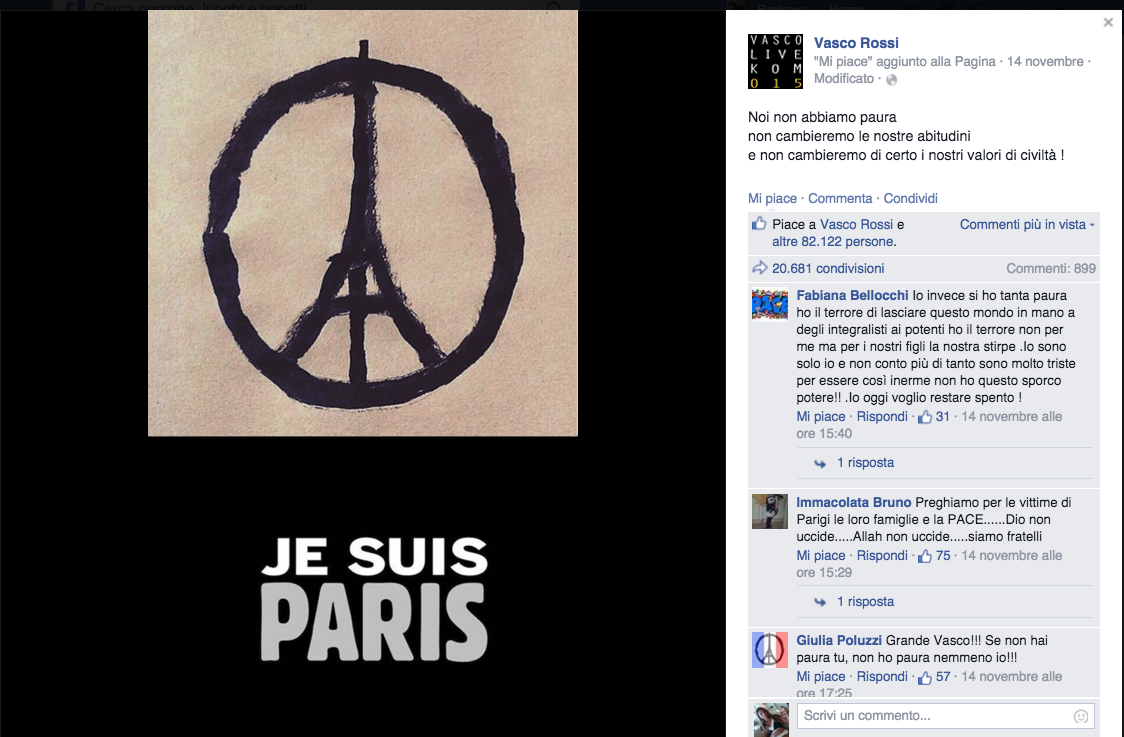 #PrayforParis, la solidarietà laica dello showbiz