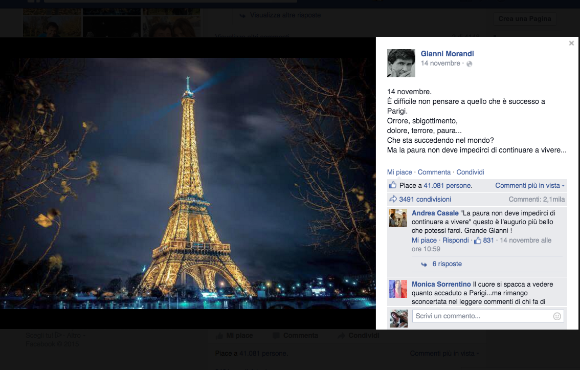 #PrayforParis, la solidarietà laica dello showbiz