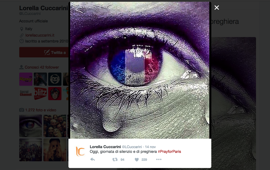 #PrayforParis, la solidarietà laica dello showbiz