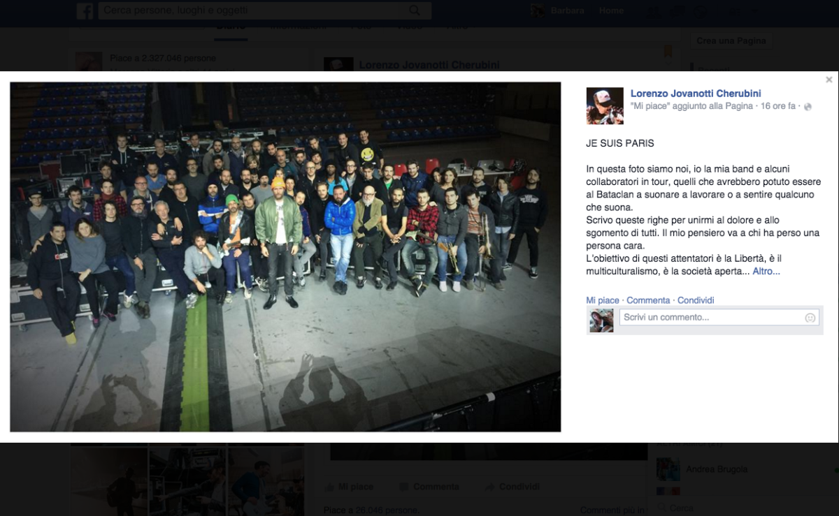 Galleria foto '#PrayforParis, la solidarietà laica dello showbiz' - foto 11