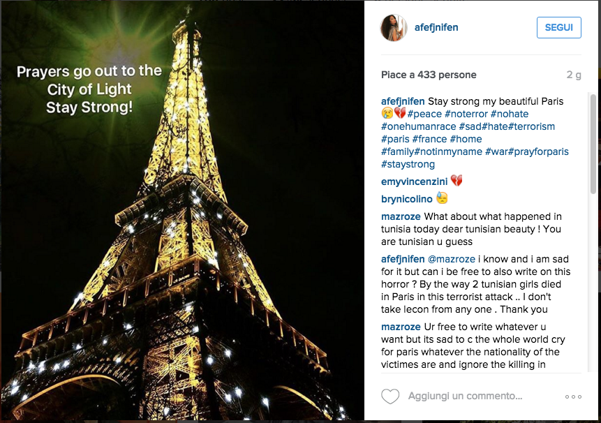 #PrayforParis, la solidarietà laica dello showbiz