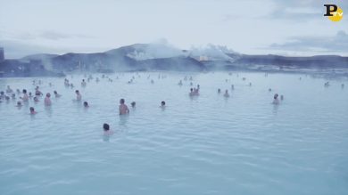 Le acque fumanti della Laguna Blu in Islanda