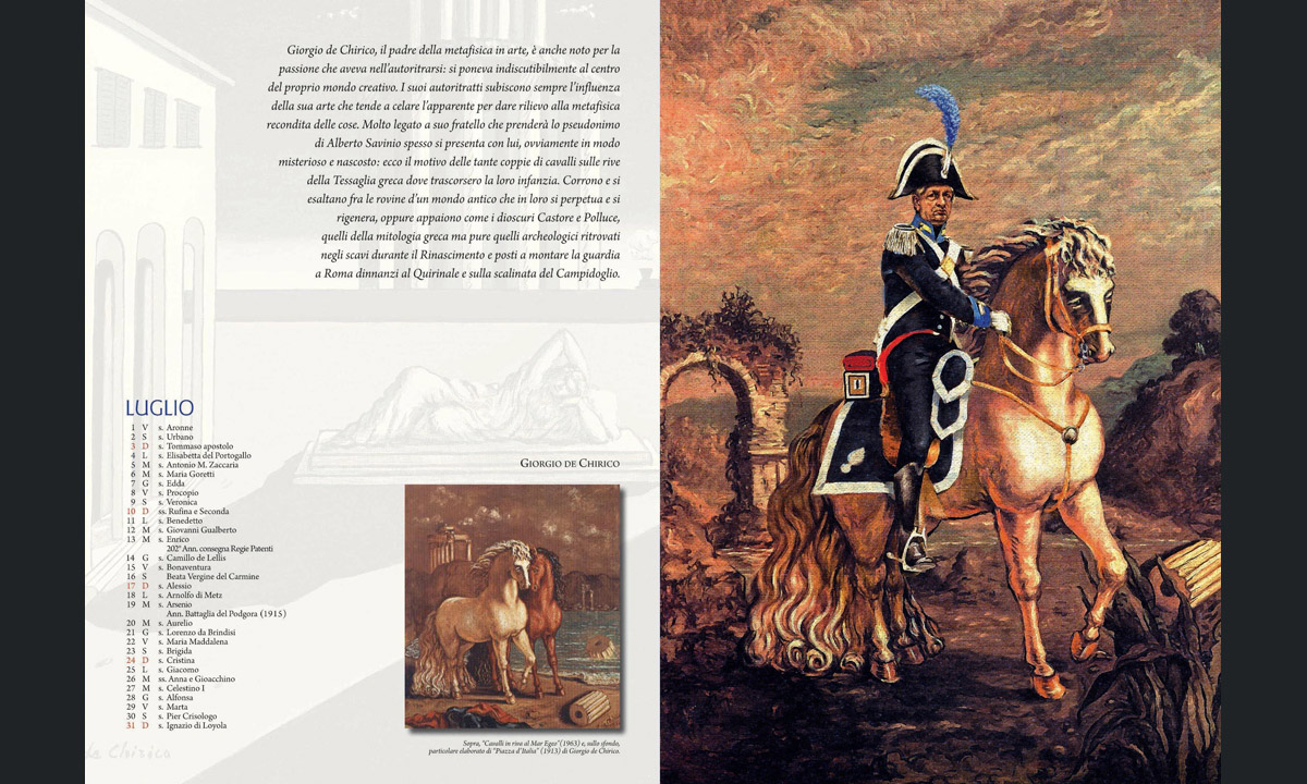 Il calendario dei Carabinieri 2016: l’Arma e le arti