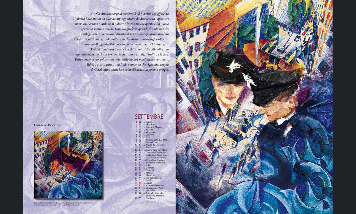 Il calendario dei Carabinieri 2016: l’Arma e le arti