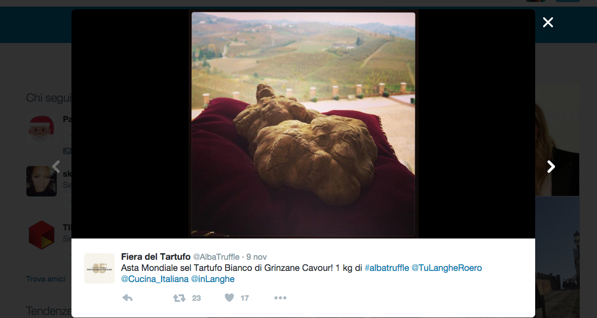 Tartufo bianco da record all’asta mondiale