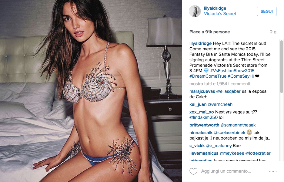 Lily Aldridge, un angelo da 2 milioni di dollari