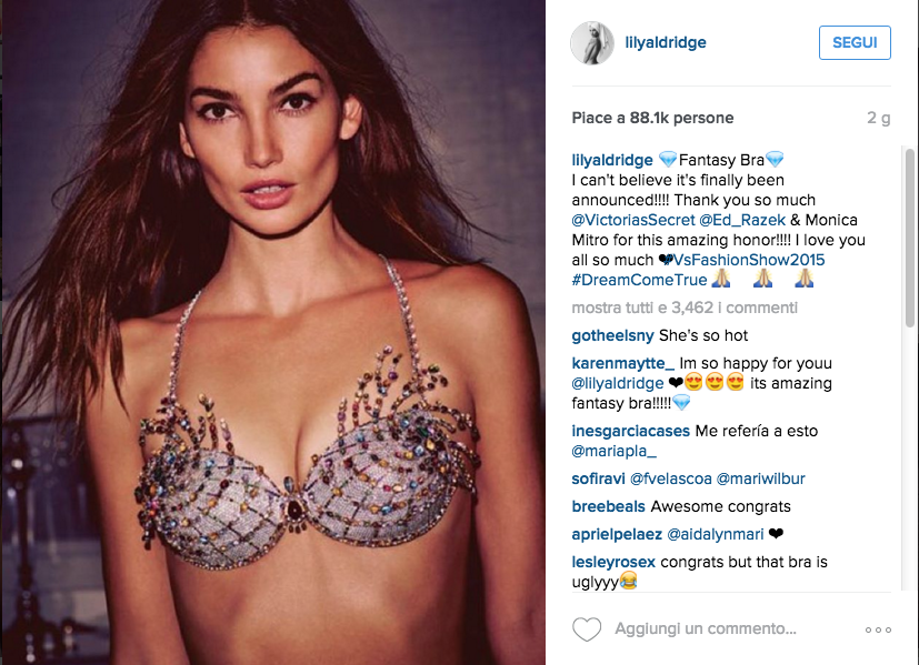Lily Aldridge, un angelo da 2 milioni di dollari