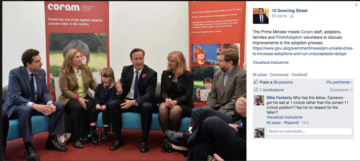 Il papavero ritoccato di Cameron scatena la Rete Il papavero ritoccato di Cameron scatena la Rete