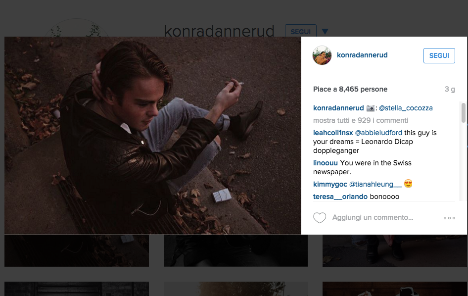 Konrad Annerud, il sosia di Di Caprio da giovane