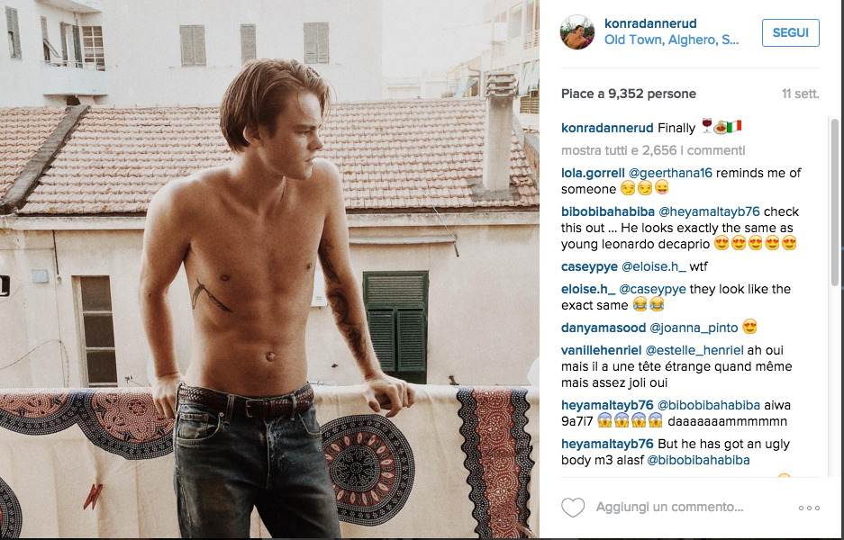 Konrad Annerud, il sosia di Di Caprio da giovane