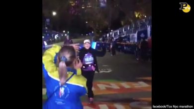 80enne arriva alla maratona di New York