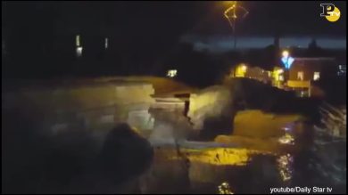 Alluvione Inghilterra: il crollo del ponte di Tadcaster