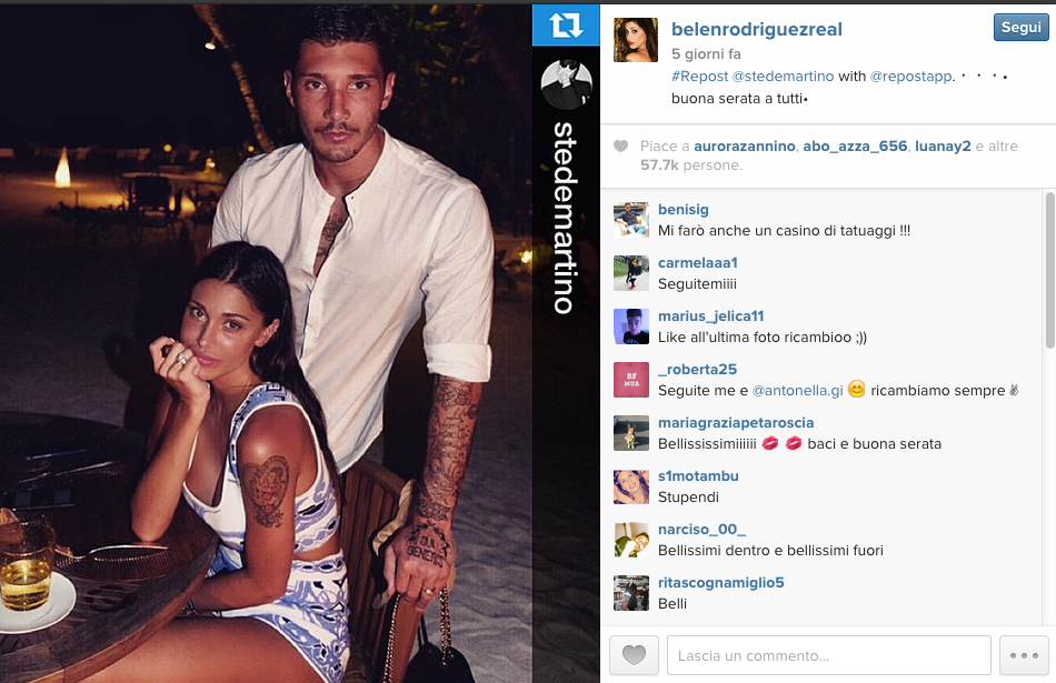 Belen Rodriguez e Stefano De Martino si separano