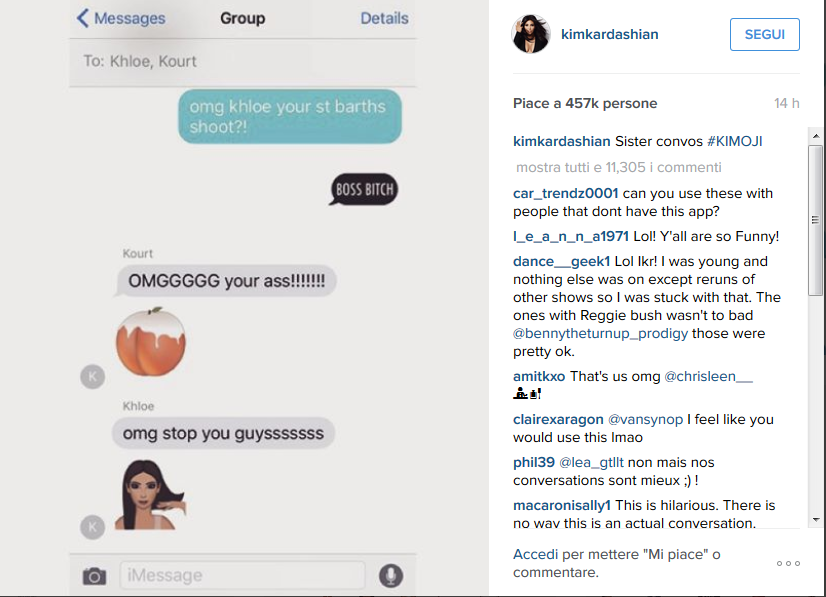 Kimoji, le sexy emoticon di Kim Kardashian