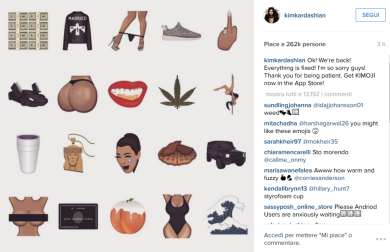 Kimoji, le sexy emoticon di Kim Kardashian