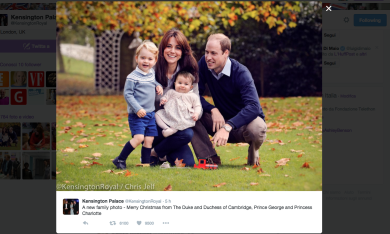 William e Kate regalano una foto natalizia ai sudditi