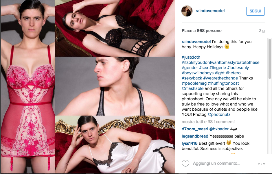 Rian Dove, la modella col volto da uomo che sfida Victoria’s Secret Rian Dove, la modella col volto da uomo che sfida Victoria’s Secret