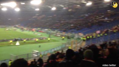 Roma Bate Borisov 0-0: la contestazione dei tifosi