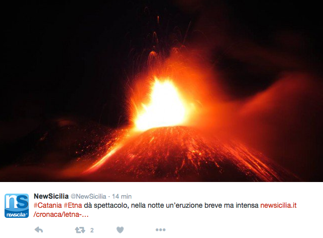 Etna in eruzione: riapre l’aeroporto di Catania, ma è ancora emergenza