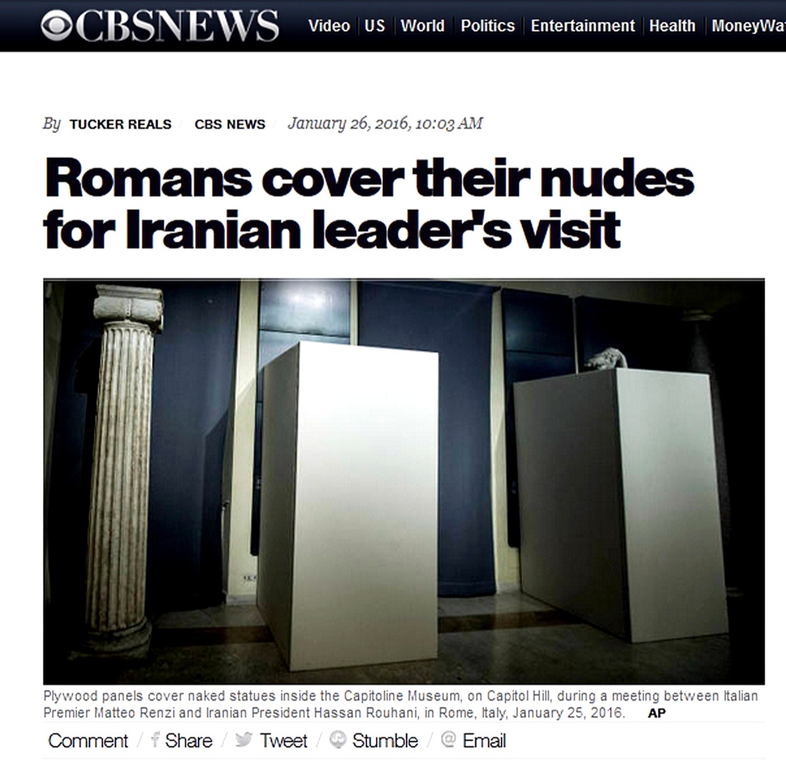 Statue coperte per Rohani, è caccia alla responsabile