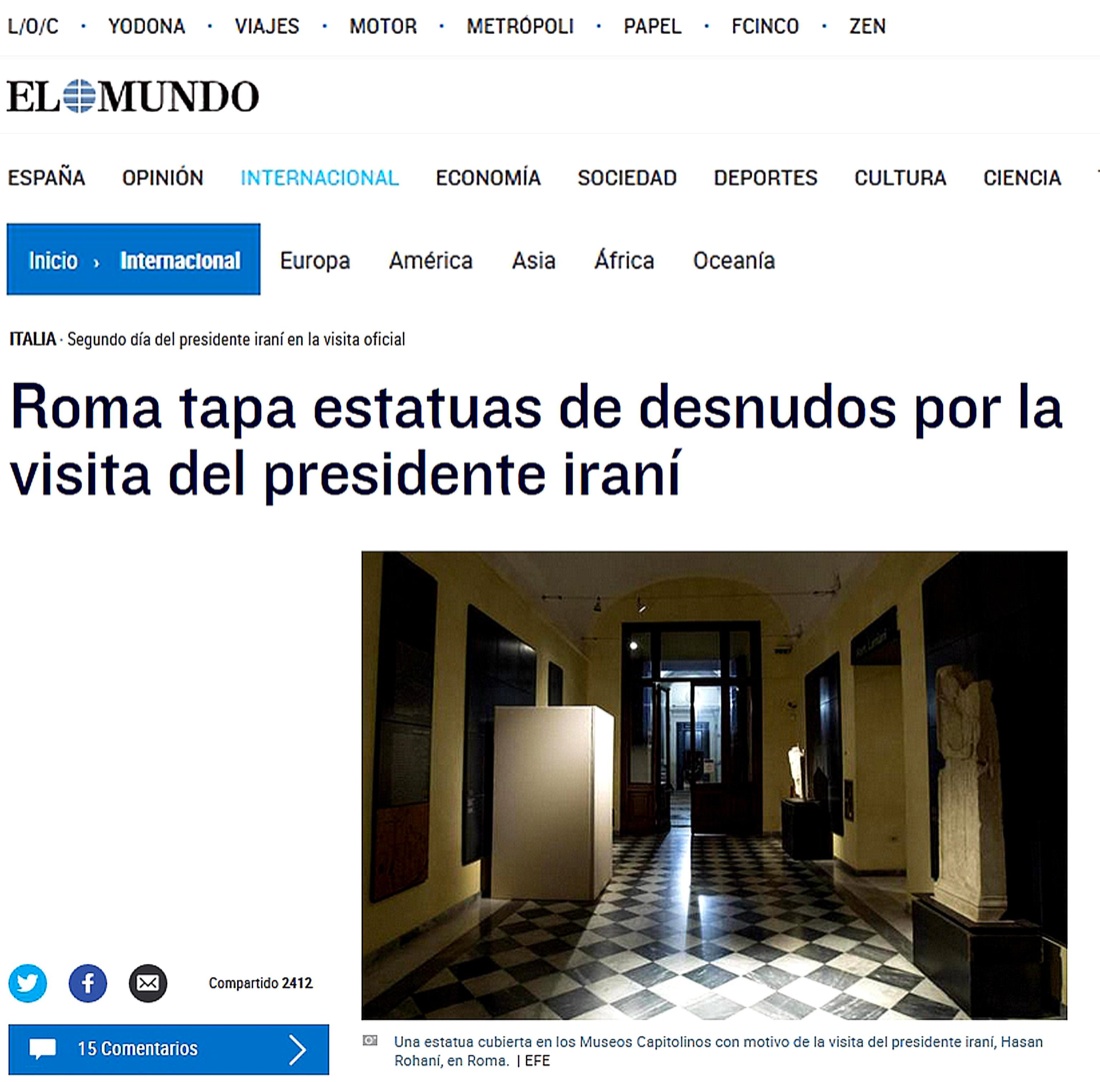 Statue coperte per Rohani, è caccia alla responsabile