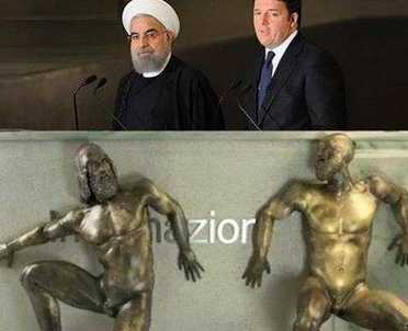 L’ironia social sulle #Statue coperte per la visita di Rohani