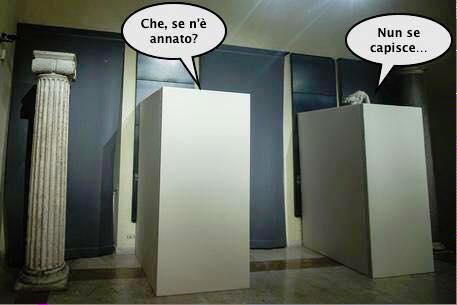 L’ironia social sulle #Statue coperte per la visita di Rohani