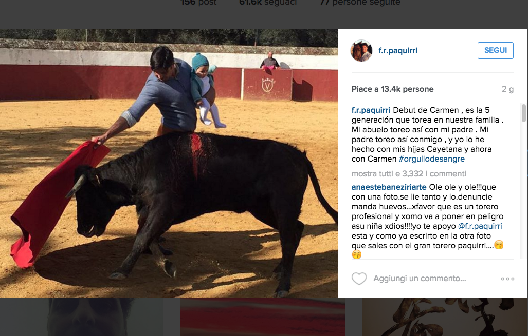 A cinque mesi sulla plaza de toros col padre A cinque mesi sulla plaza de toros col padre