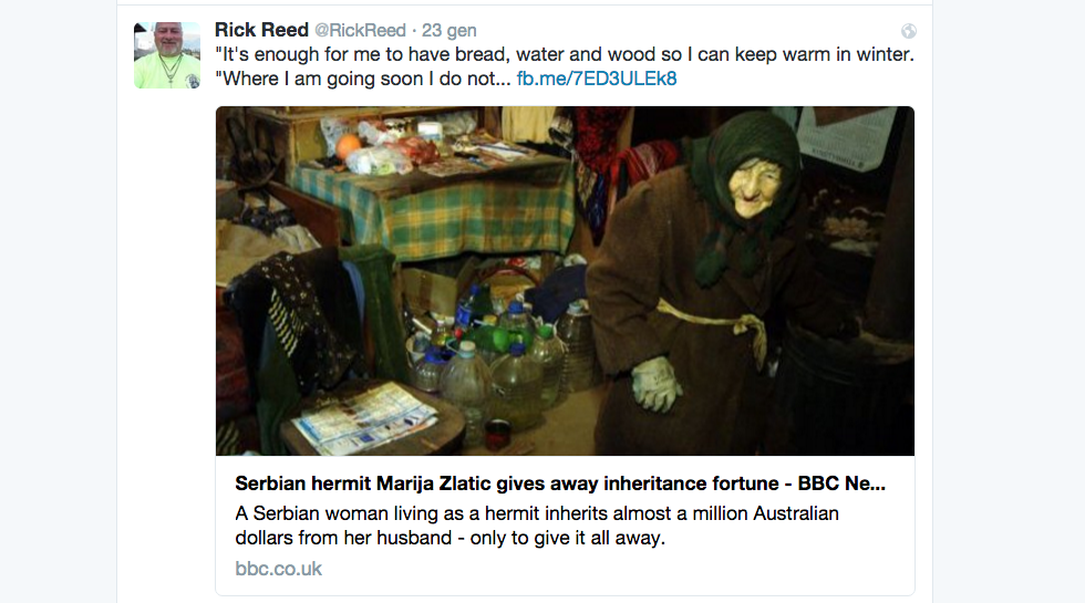 Dona 600.000 euro alla comunità. Non le servivano Dona 600.000 euro alla comunità. Non le servivano