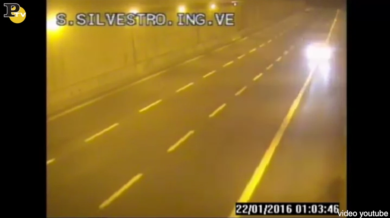 L’Audi Gialla contromano in autostrada