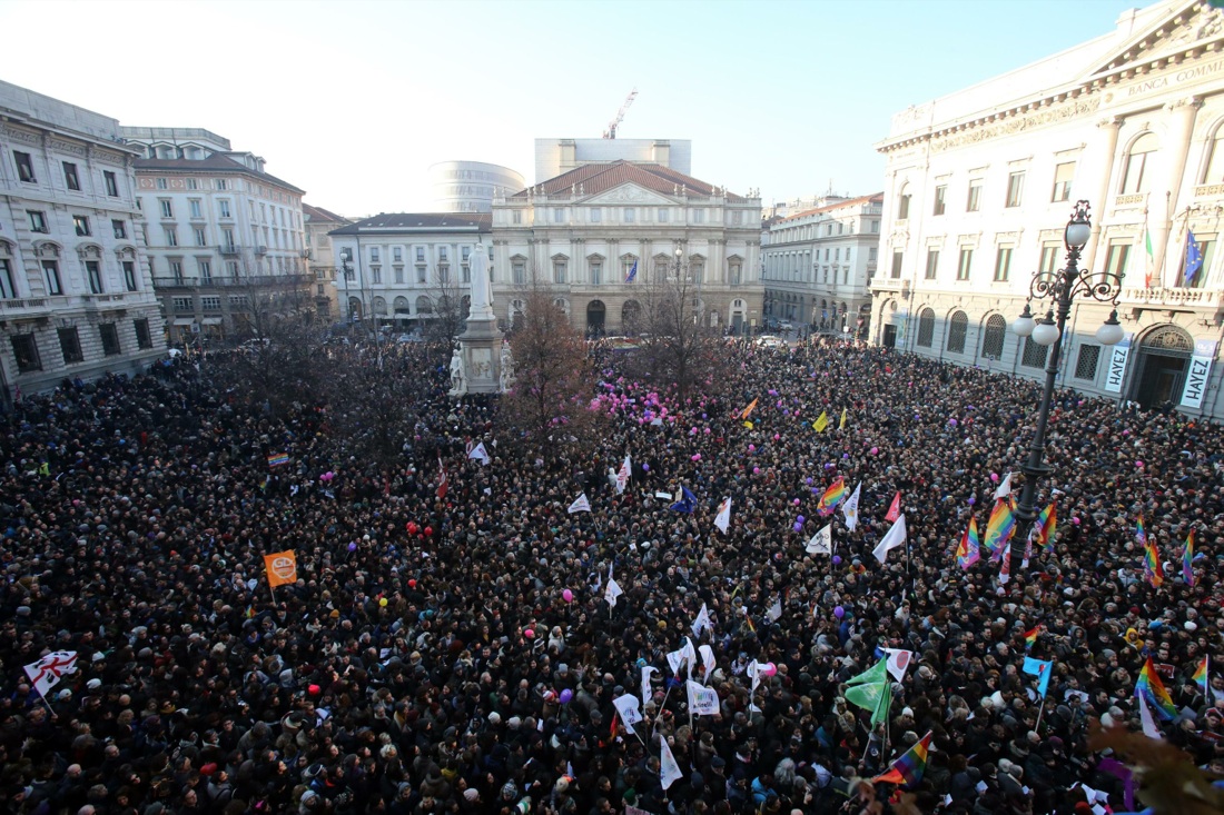Unioni civili, manifestazioni in  tutta Italia – Foto