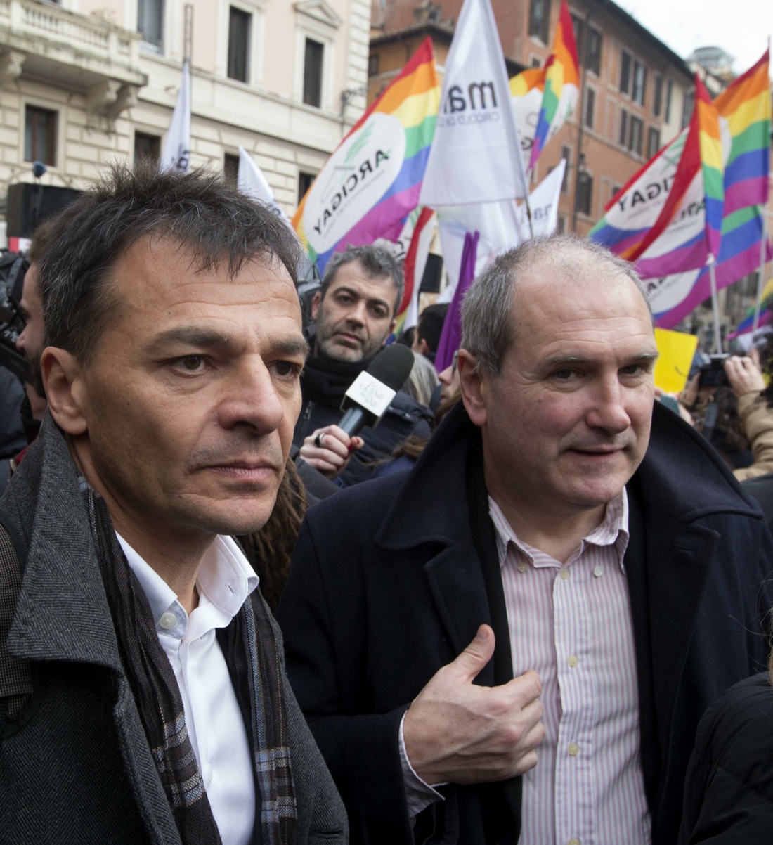 Unioni civili, manifestazioni in  tutta Italia – Foto