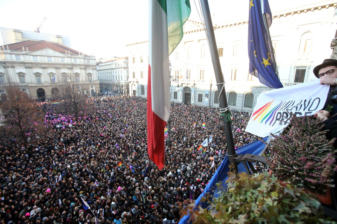 Unioni civili, manifestazioni in  tutta Italia – Foto
