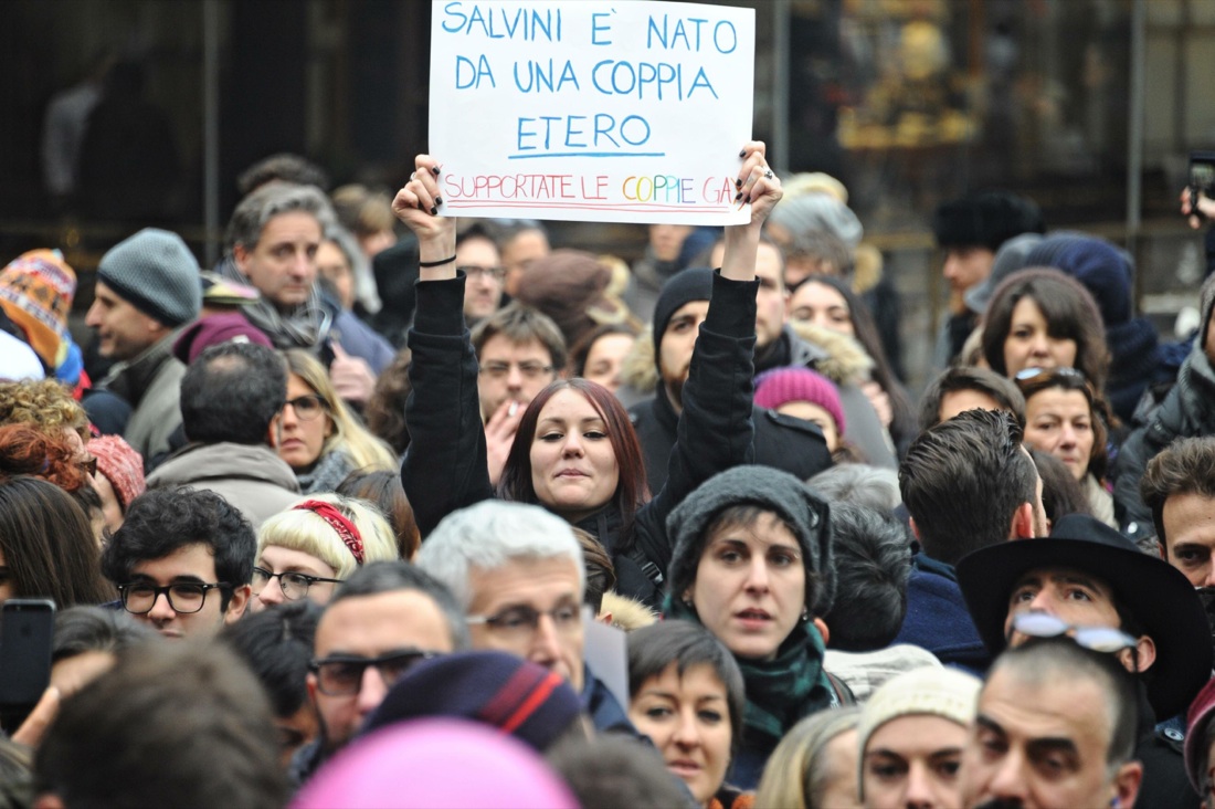 Unioni civili, manifestazioni in  tutta Italia – Foto