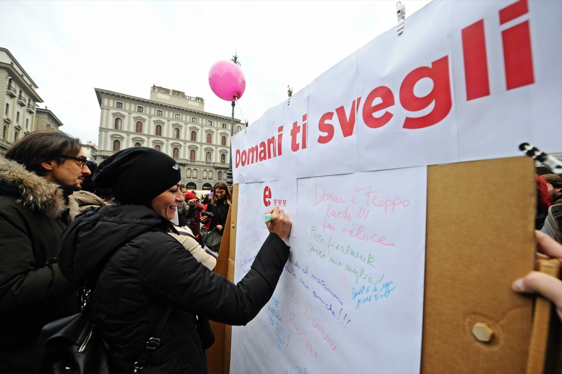 Unioni civili, manifestazioni in  tutta Italia – Foto