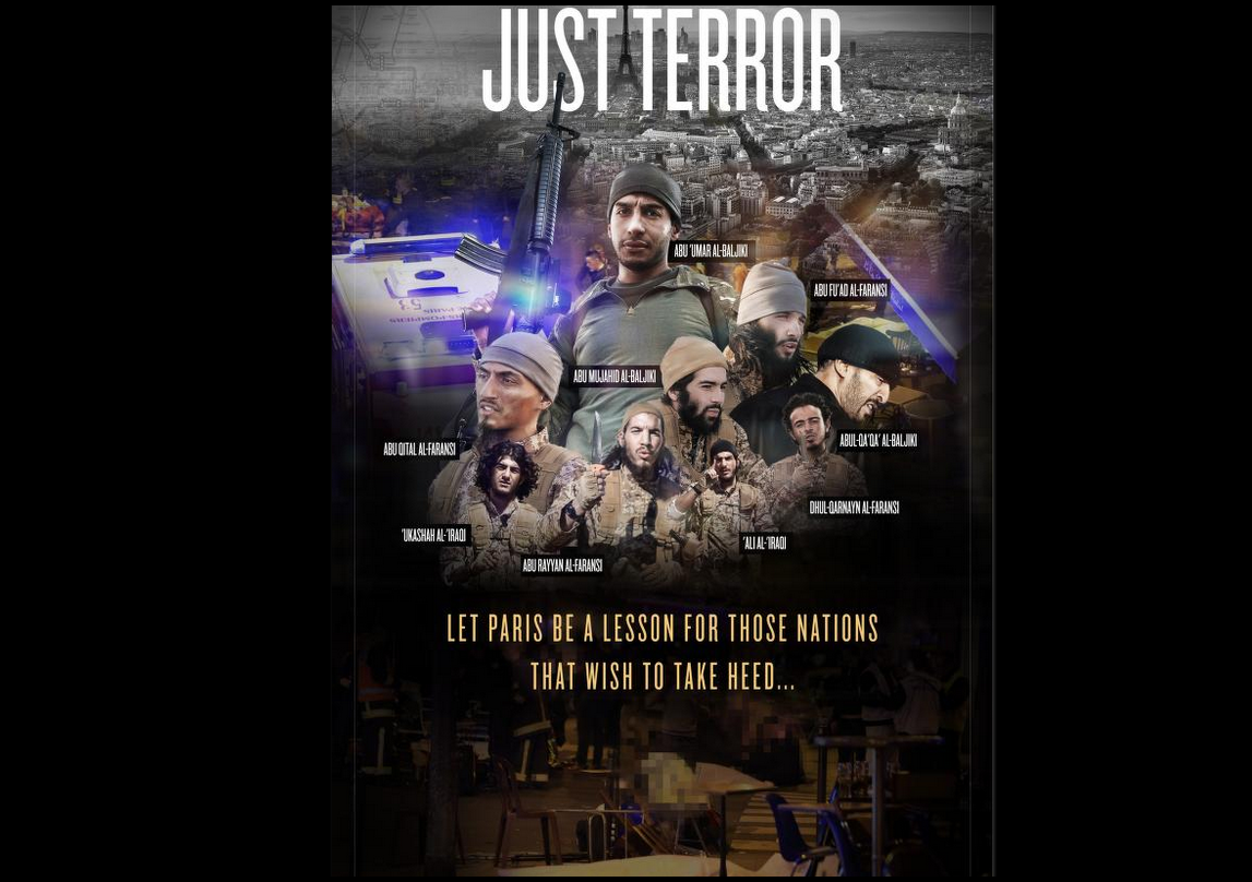 Isis, ecco la foto che celebra i kamikaze di Parigi