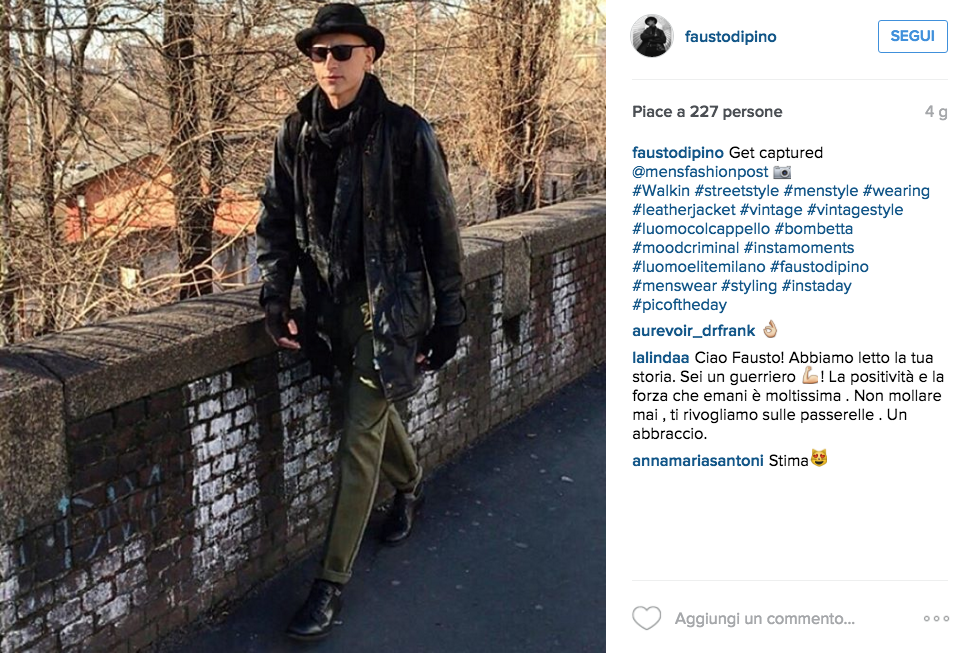 Fausto: dopo la chemio di nuovo in passerella per amore della vita Fausto: dopo la chemio di nuovo in passerella per amore della vita