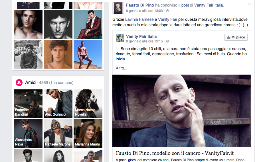 Fausto: dopo la chemio di nuovo in passerella per amore della vita Fausto: dopo la chemio di nuovo in passerella per amore della vita