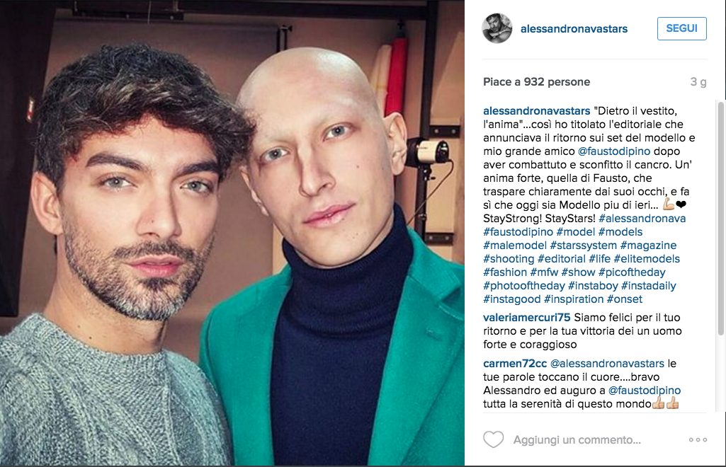 Fausto: dopo la chemio di nuovo in passerella per amore della vita Fausto: dopo la chemio di nuovo in passerella per amore della vita