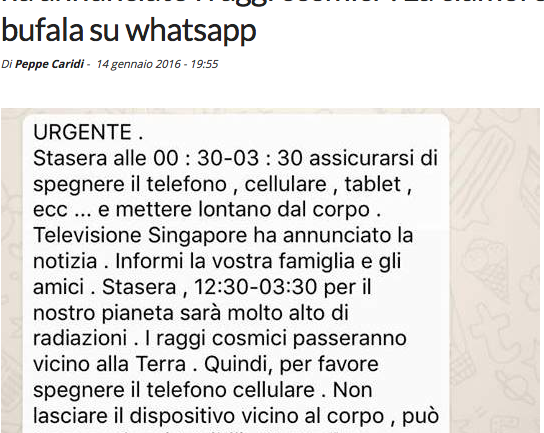 Le web bufale della settimana – Ep. 26 Le web bufale della settimana – Ep. 26